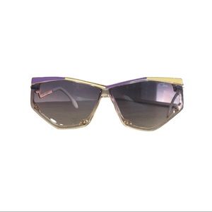 Cazal 861 Vintage 80s Violet/Yellow/Clear Sunglasses